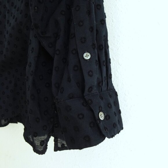 Talbots Button Front Top Blouse Petite Plus Size 2X Blue Textured Lightweight - Picture 7 of 9